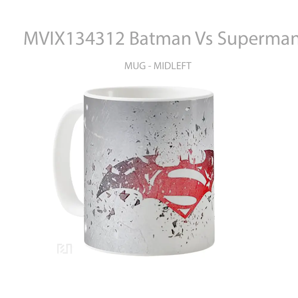 Mug Batman Vs Superman Gelas Superhero - All-side / Desain