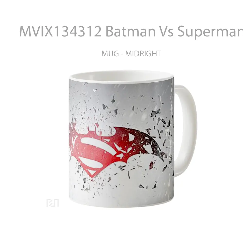 Mug Batman Vs Superman Gelas Superhero - All-side / Desain