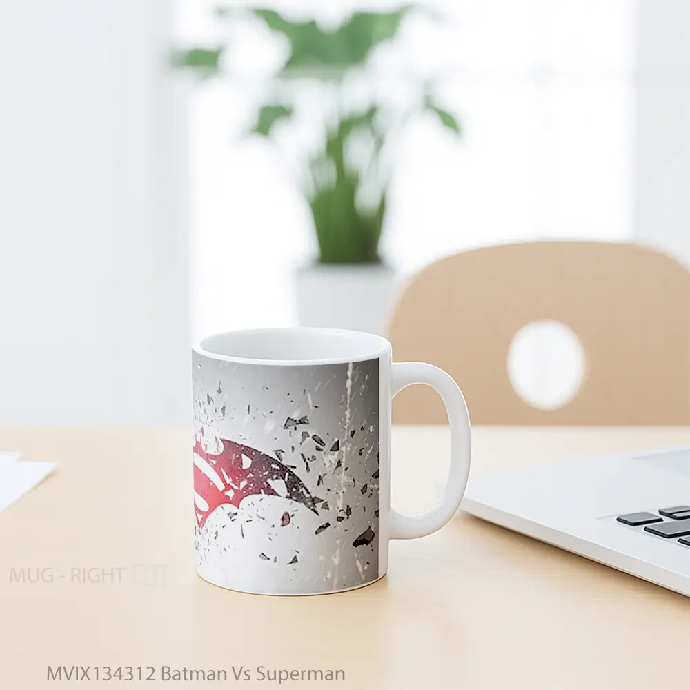 Mug Batman Vs Superman Gelas Superhero - All-side / Desain