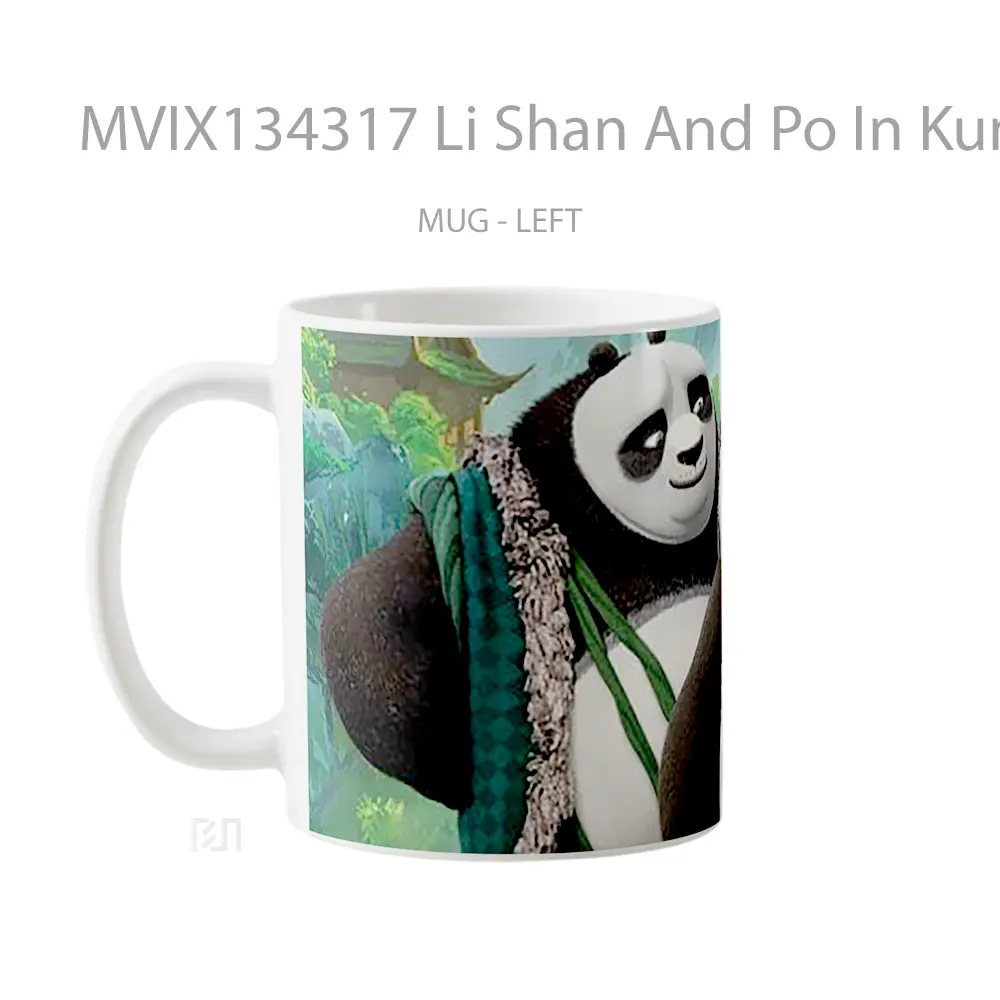 Mug Li Shan And Po In Kung Fu Panda 3 Gelas Hewan Lucu - All-side / Desain