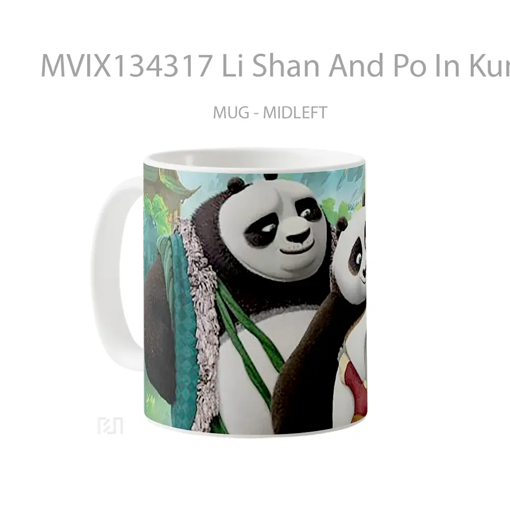 Mug Li Shan And Po In Kung Fu Panda 3 Gelas Hewan Lucu - All-side / Desain