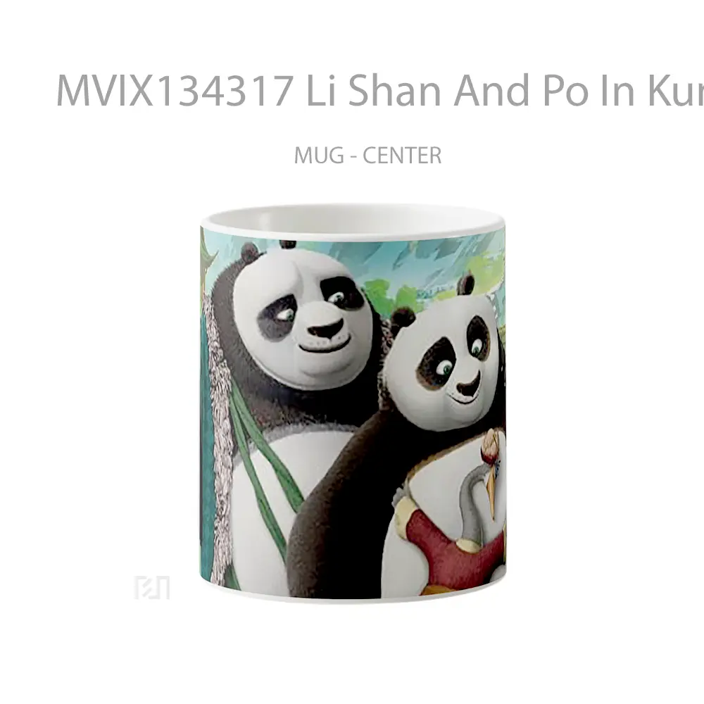 Mug Li Shan And Po In Kung Fu Panda 3 Gelas Hewan Lucu