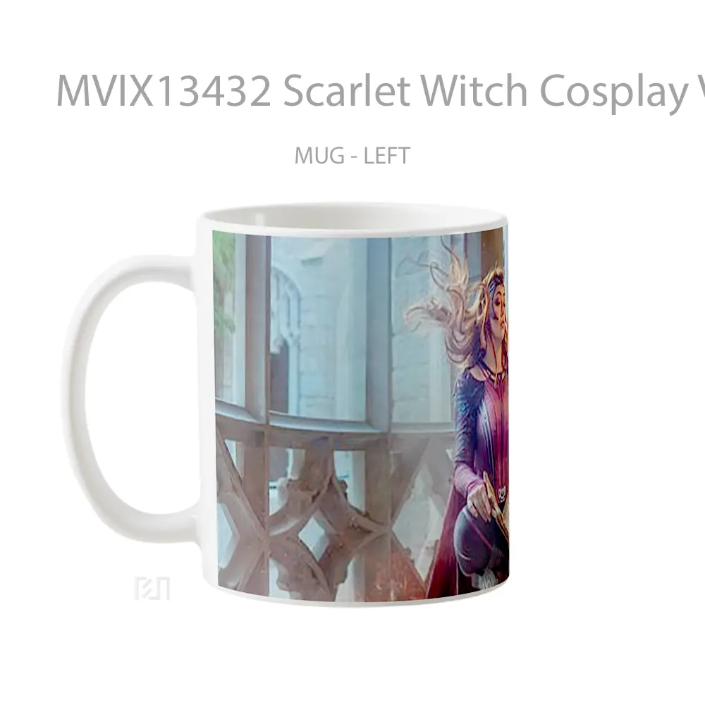Mug Scarlet Witch Cosplay V1 Gelas Superhero - All-side / Desain