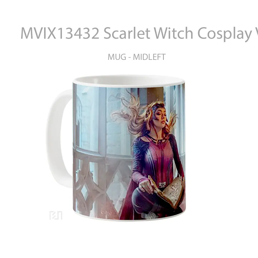 Mug Scarlet Witch Cosplay V1 Gelas Superhero - All-side / Desain