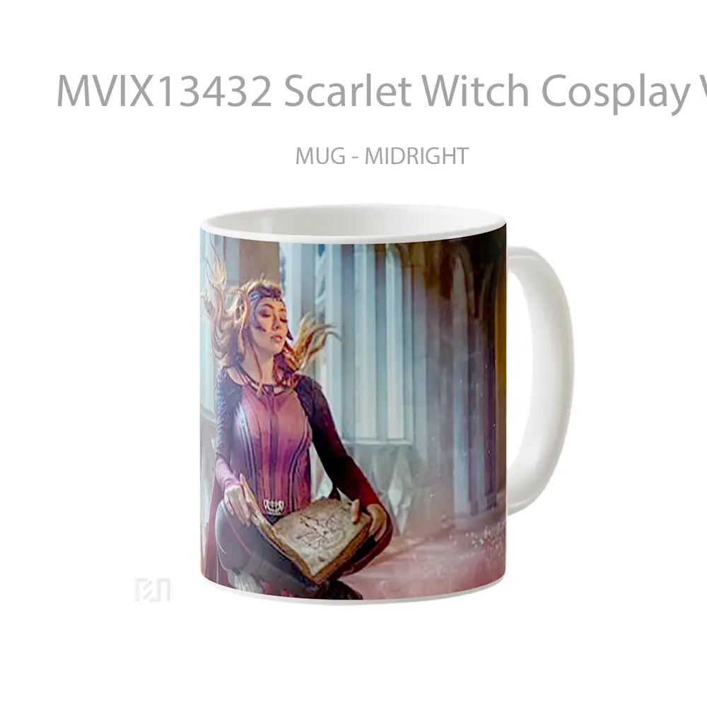 Mug Scarlet Witch Cosplay V1 Gelas Superhero - All-side / Desain