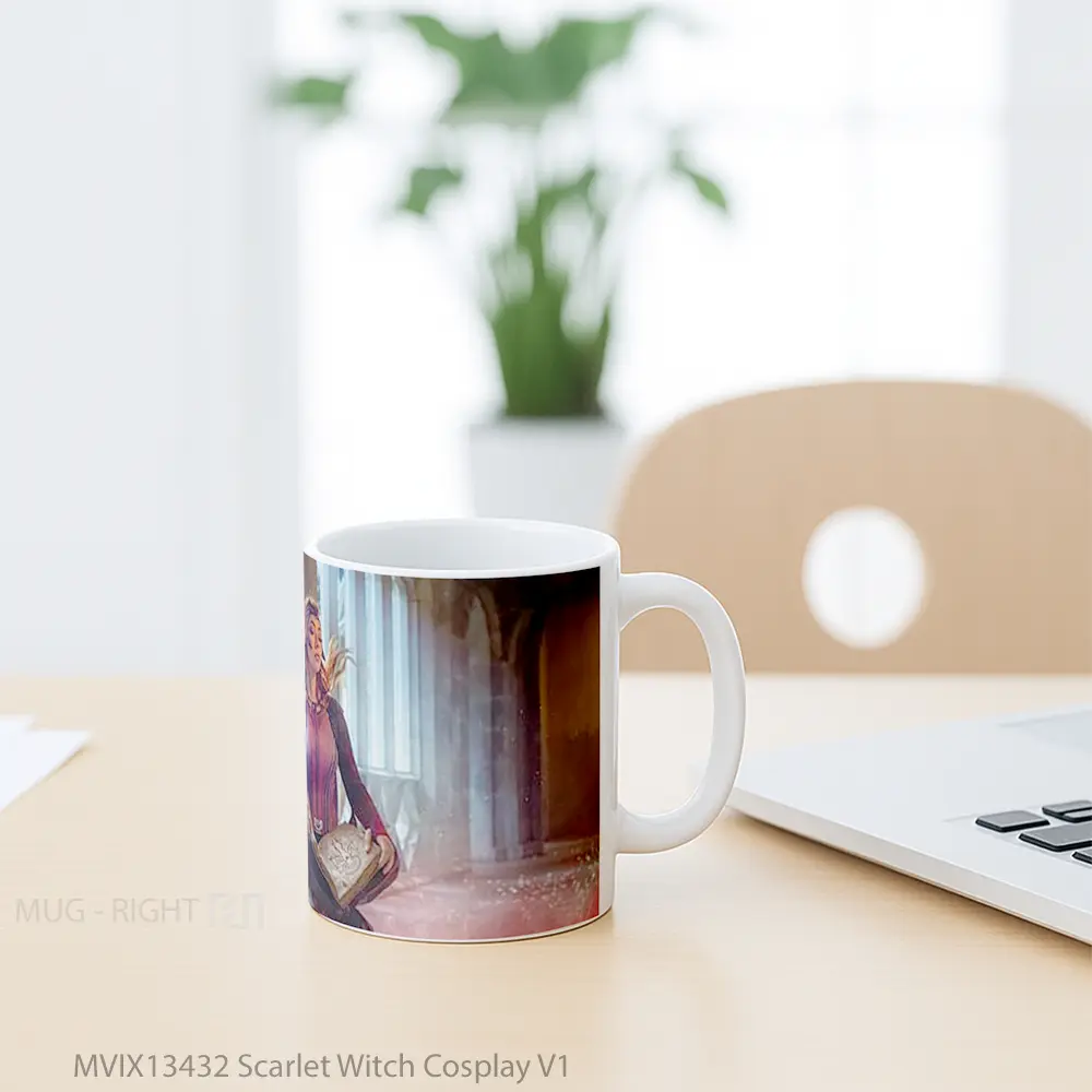 Mug Scarlet Witch Cosplay V1 Gelas Superhero - All-side / Desain