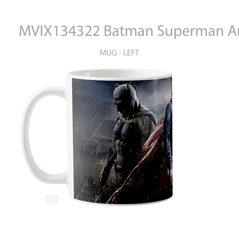 Mug Batman Superman And The Woman Wonder Gelas Superhero - All-side / Desain