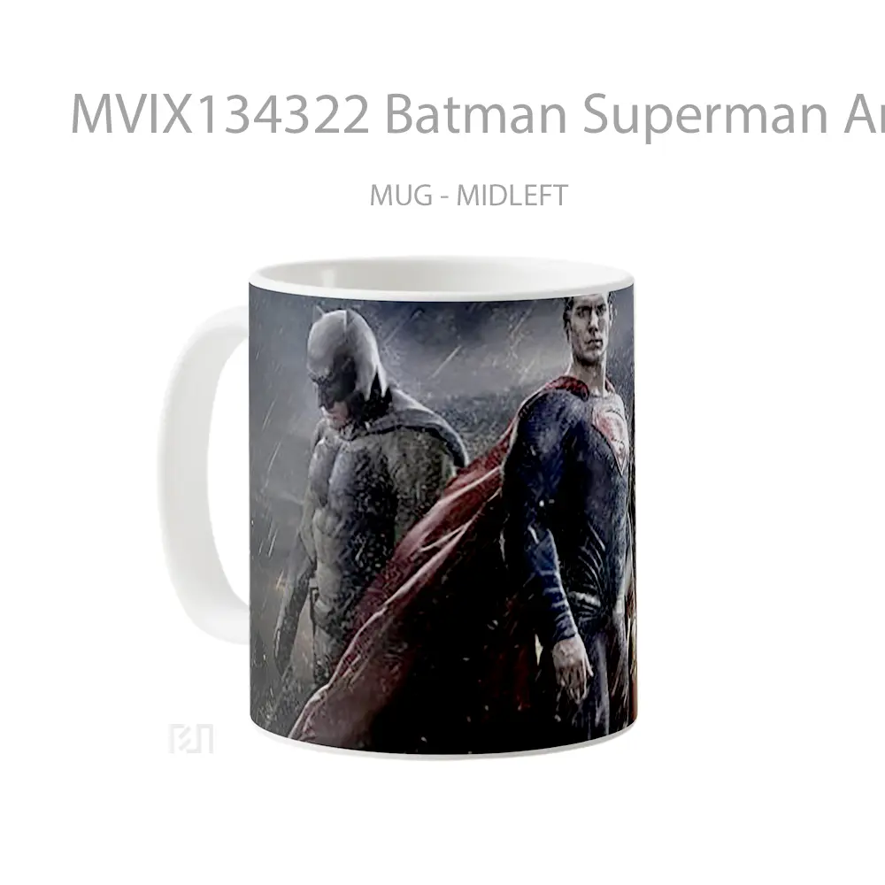 Mug Batman Superman And The Woman Wonder Gelas Superhero - All-side / Desain