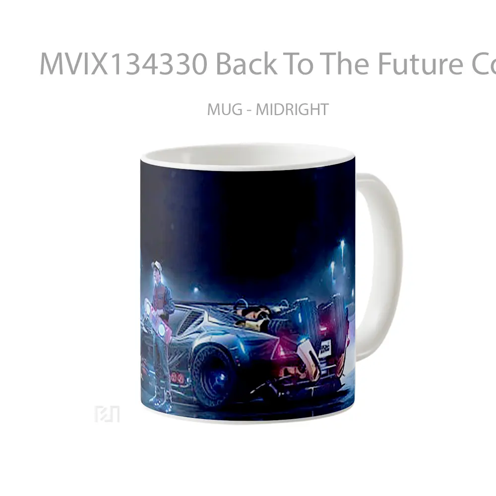 Mug Back To The Future Concept Gelas Keramik Unik - All-side / Desain