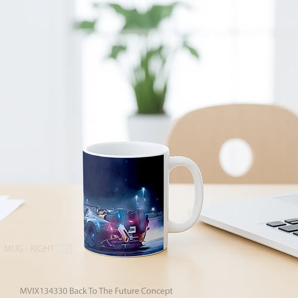 Mug Back To The Future Concept Gelas Keramik Unik - All-side / Desain