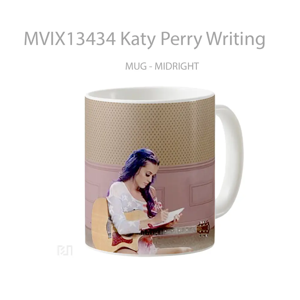 Mug Katy Perry Writing Gelas Keramik Unik - All-side / Desain