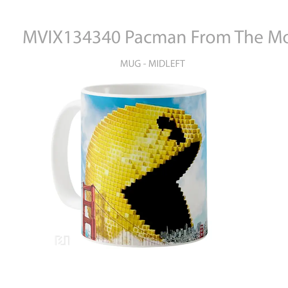 Mug Pacman From The Movie Pixels Gelas Keramik Unik - All-side / Desain