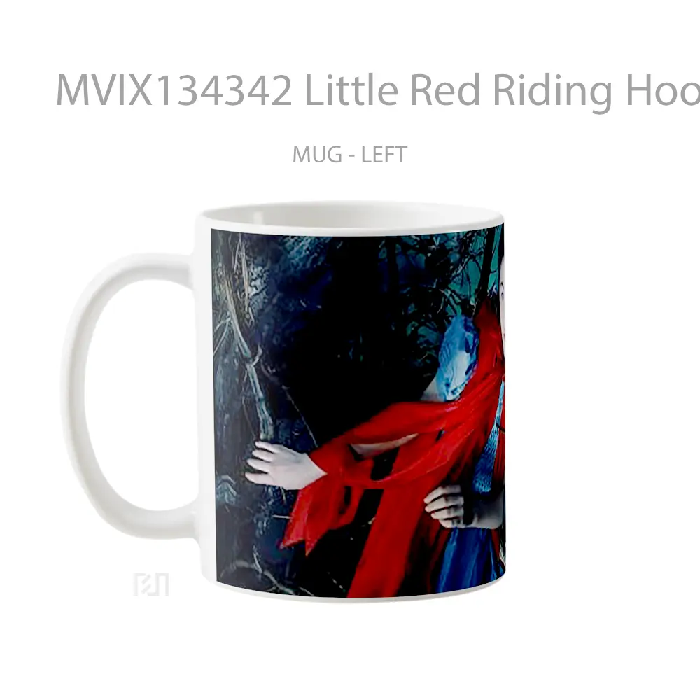 Mug Little Red Riding Hood In Into The Woods Gelas Keramik Unik - All-side / Desain