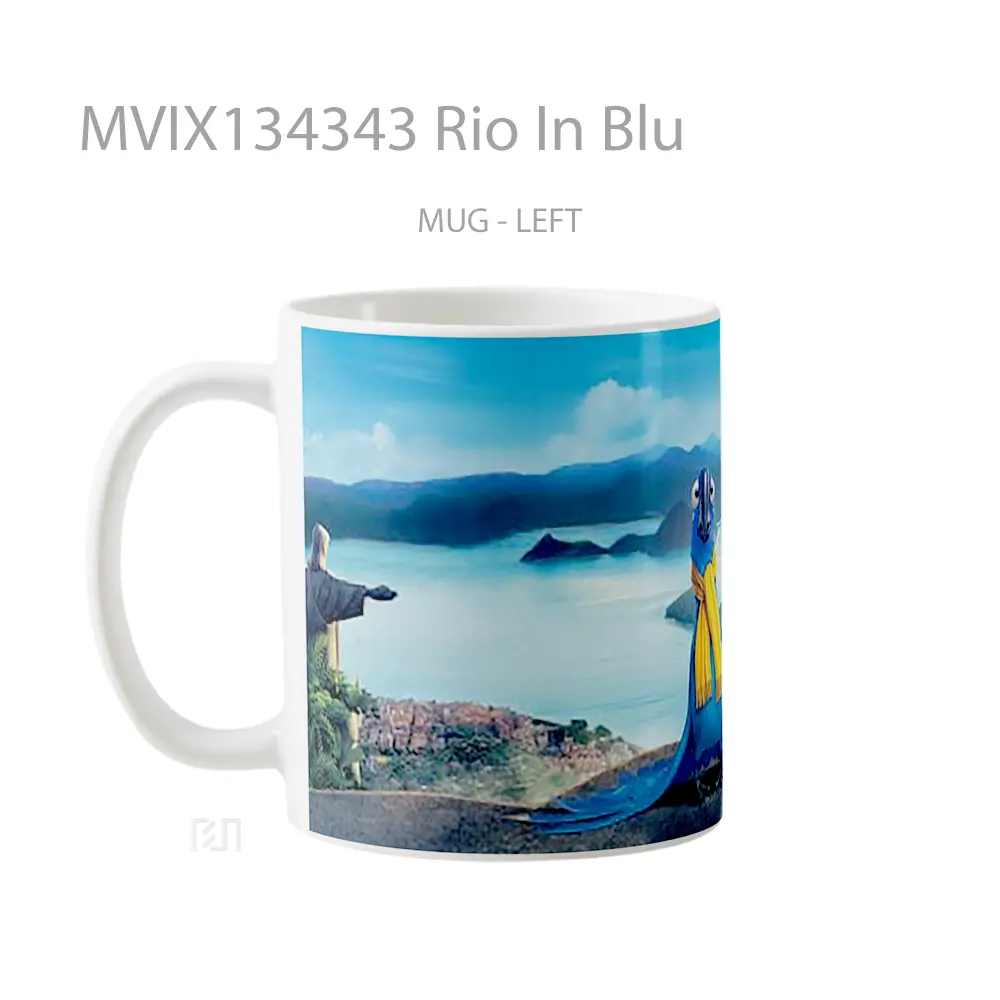 Mug Rio In Blu Gelas Keramik Unik - All-side / Desain