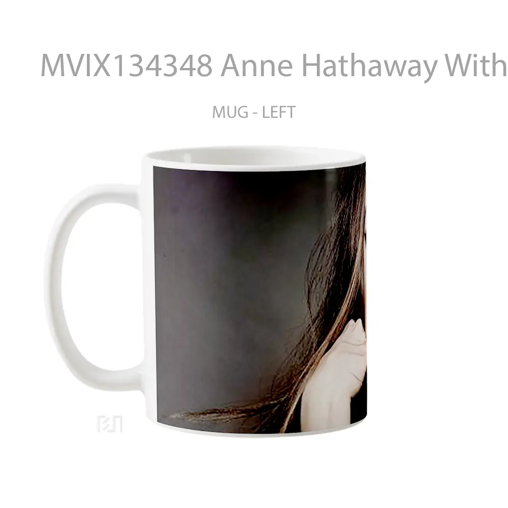 Mug Anne Hathaway With Long Hair Gelas Selebriti - All-side / Desain