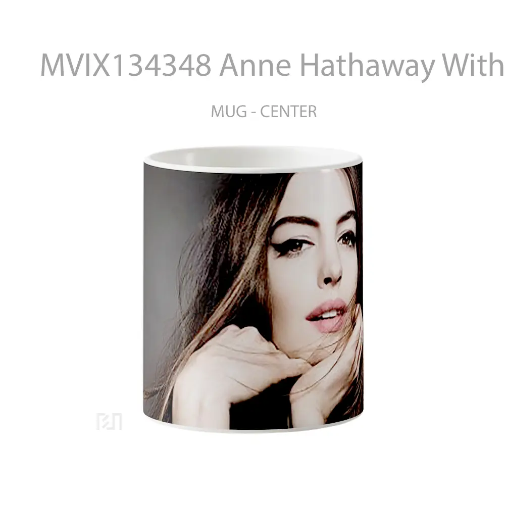 Mug Anne Hathaway With Long Hair Gelas Selebriti