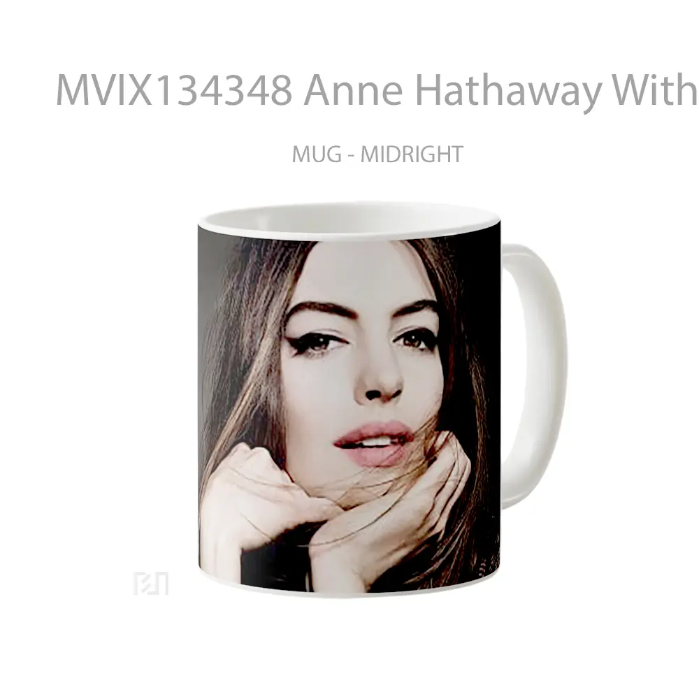 Mug Anne Hathaway With Long Hair Gelas Selebriti - All-side / Desain