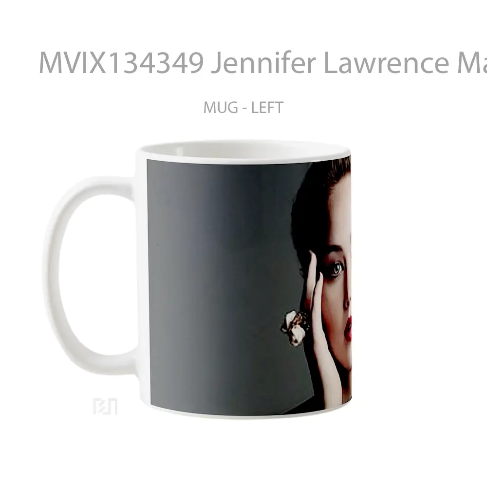 Mug Jennifer Lawrence Made Up Gelas Keramik Unik - All-side / Desain