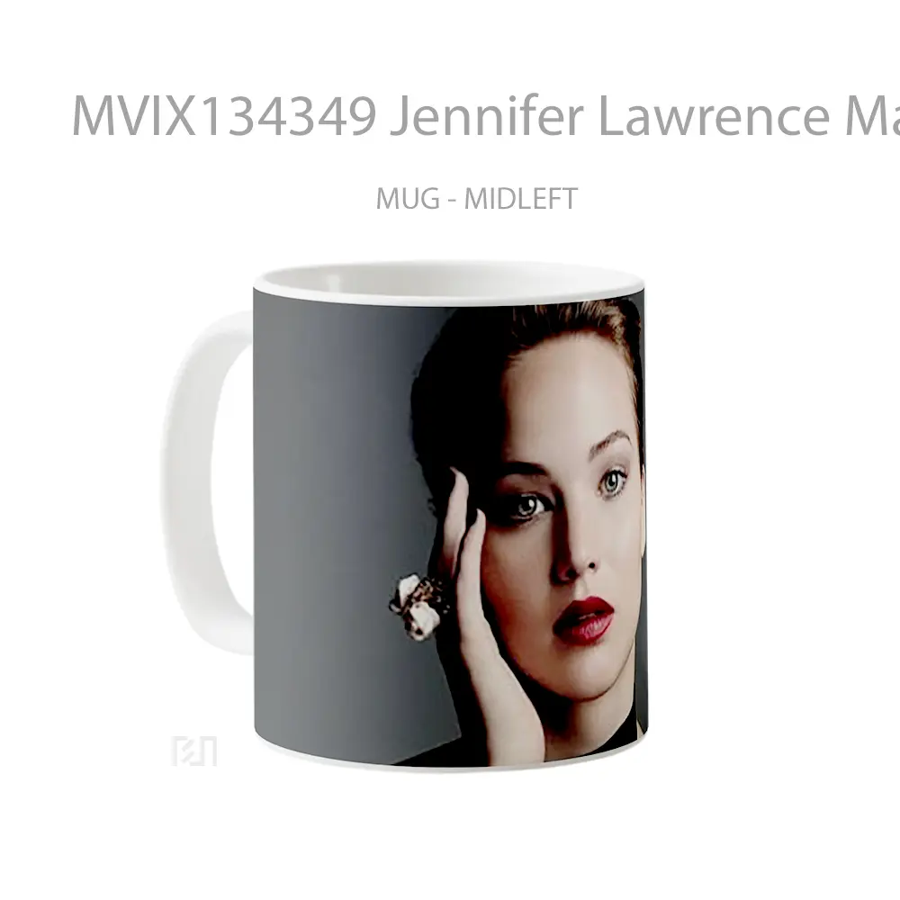 Mug Jennifer Lawrence Made Up Gelas Keramik Unik - All-side / Desain