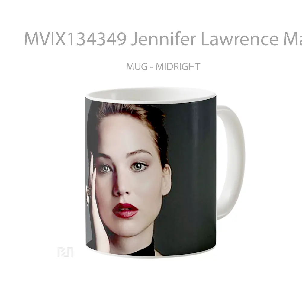 Mug Jennifer Lawrence Made Up Gelas Keramik Unik - All-side / Desain
