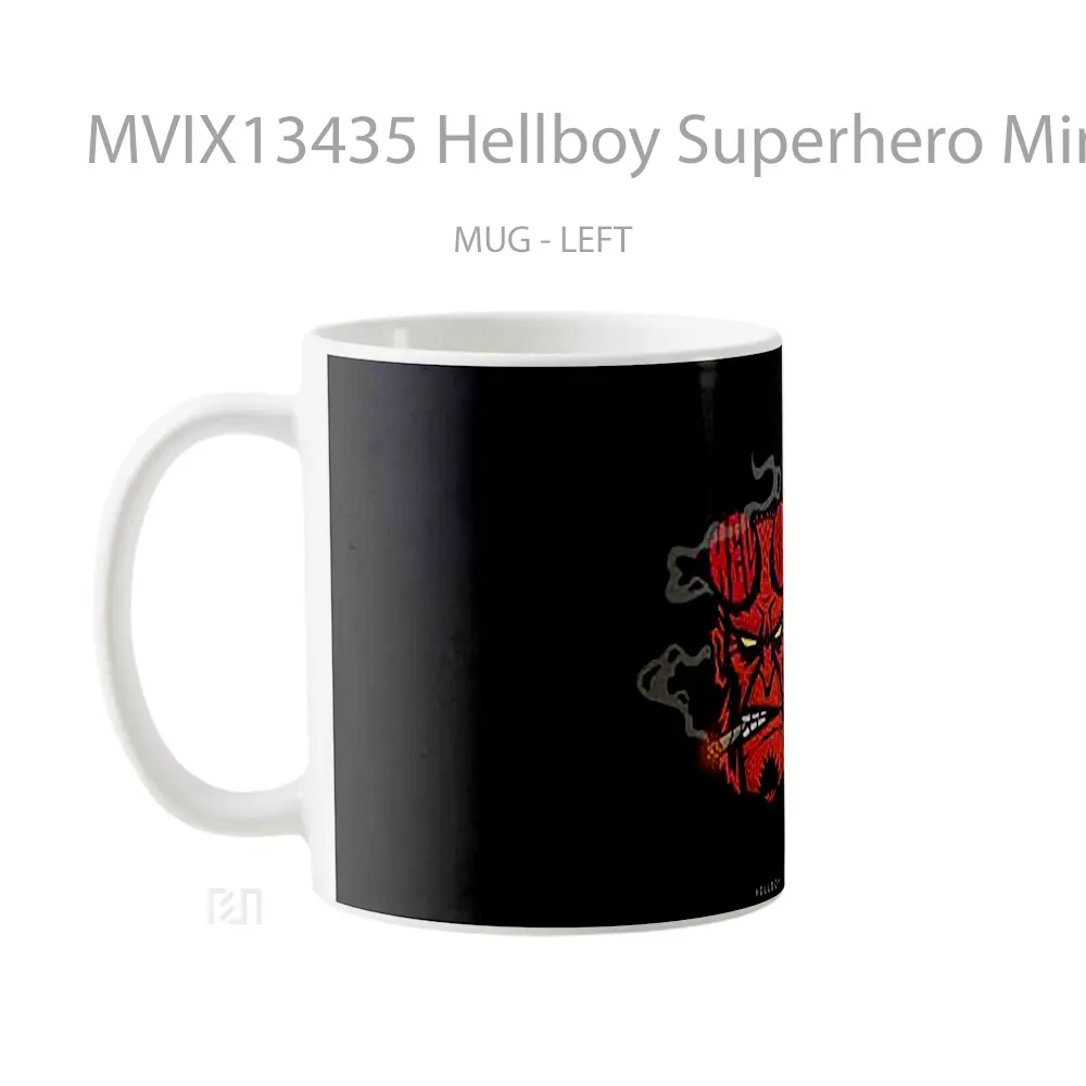 Mug Hellboy Superhero Minimalist Gelas Superhero - All-side / Desain