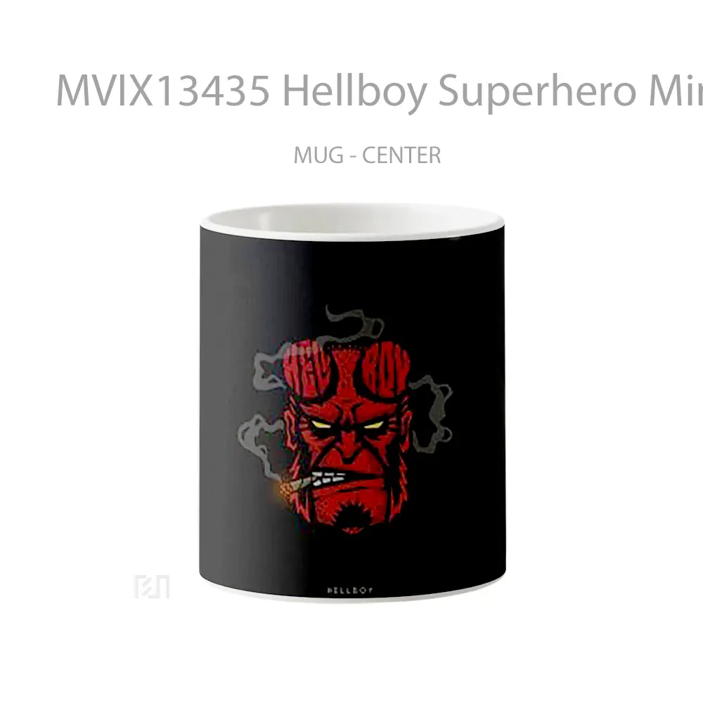 Mug Hellboy Superhero Minimalist Gelas Superhero