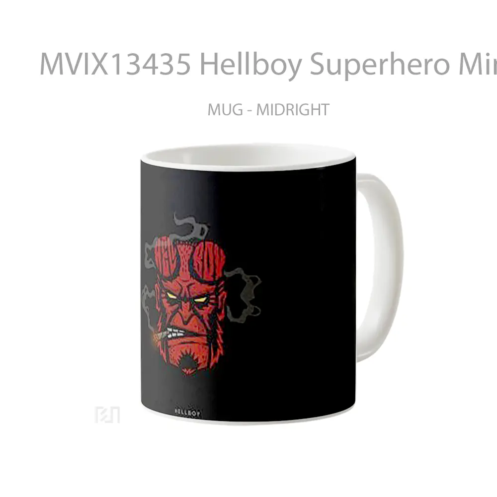 Mug Hellboy Superhero Minimalist Gelas Superhero - All-side / Desain
