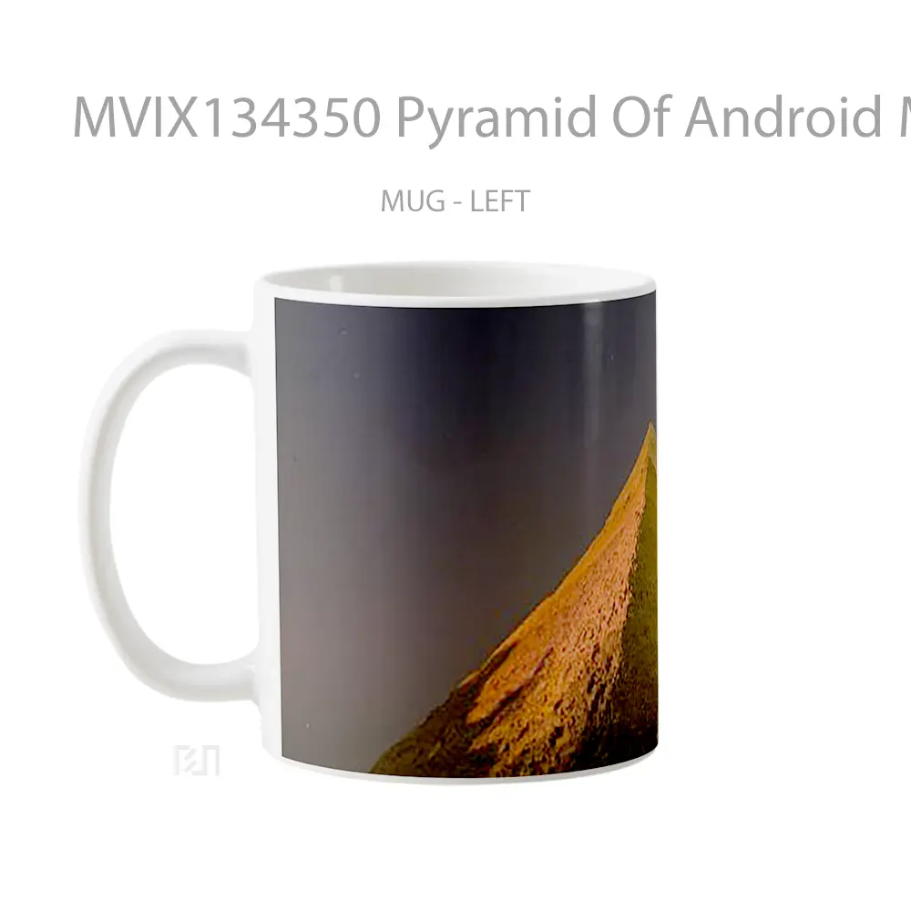 Mug Pyramid Of Android Marshmallow Gelas Keramik Unik - All-side / Desain