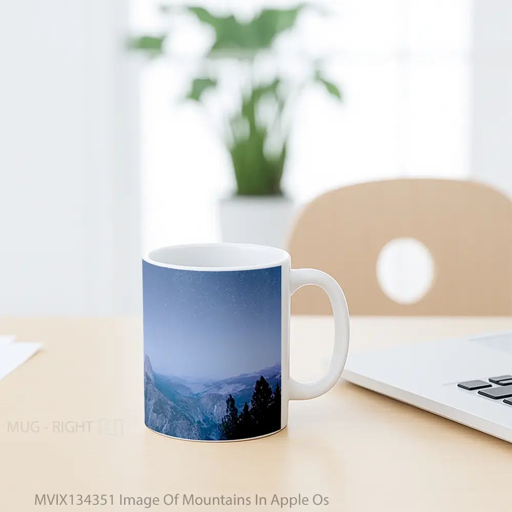 Mug Image Of Mountains In Apple Os Gelas Pemandangan Alam - All-side / Desain