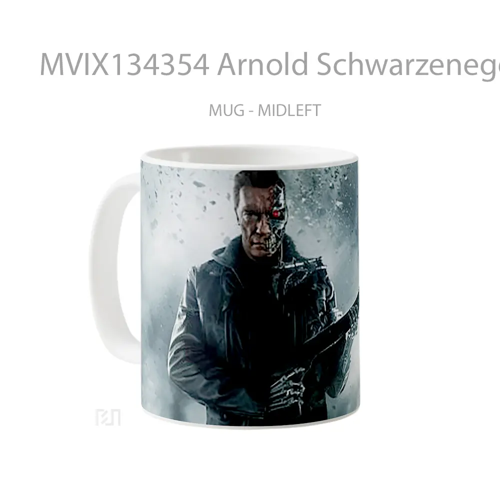 Mug Arnold Schwarzenegger In Terminator Gelas Film - All-side / Desain