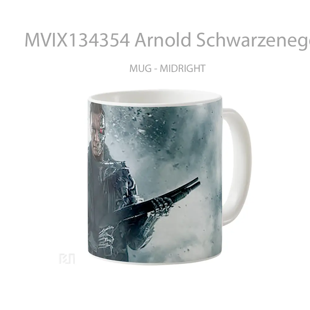Mug Arnold Schwarzenegger In Terminator Gelas Film - All-side / Desain