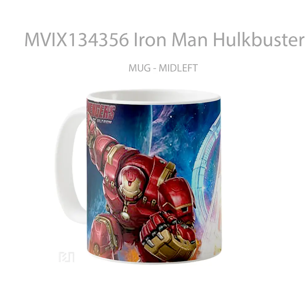 Mug Iron Man Hulkbuster From The Avengers Gelas Superhero - All-side / Desain