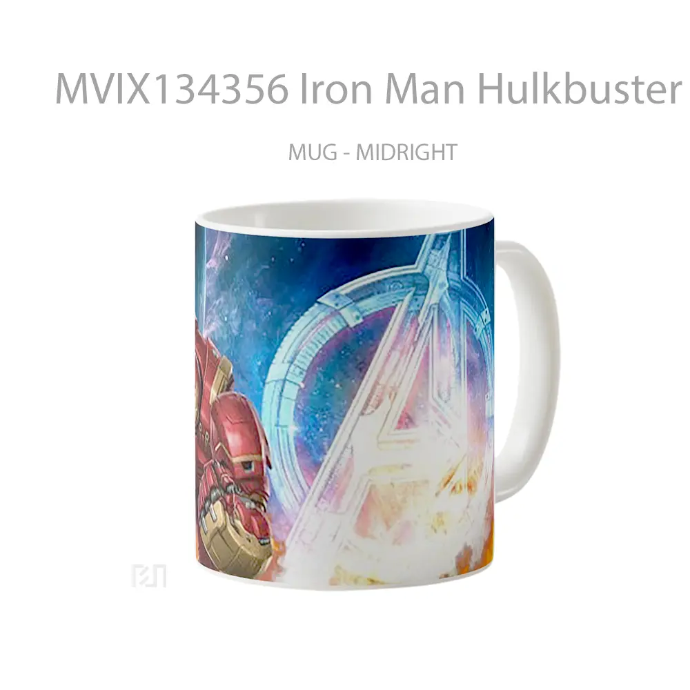Mug Iron Man Hulkbuster From The Avengers Gelas Superhero - All-side / Desain