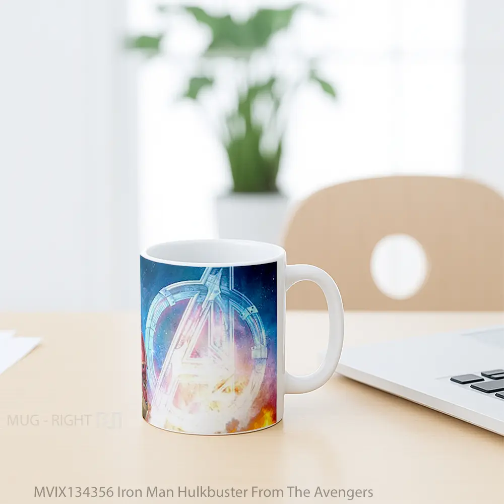 Mug Iron Man Hulkbuster From The Avengers Gelas Superhero - All-side / Desain