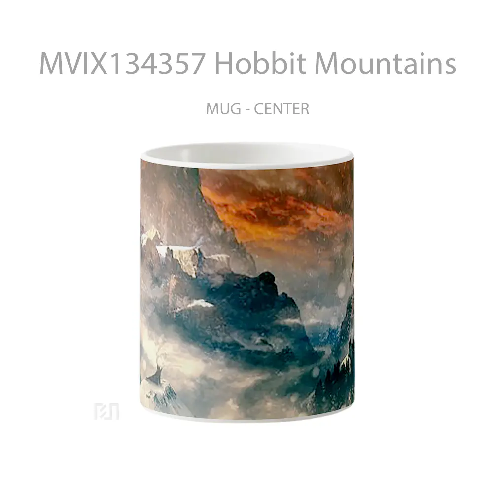 Mug Hobbit Mountains Gelas Pemandangan Alam