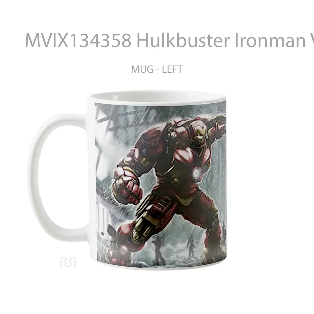 Mug Hulkbuster Ironman Vs Hulk Gelas Superhero - All-side / Desain