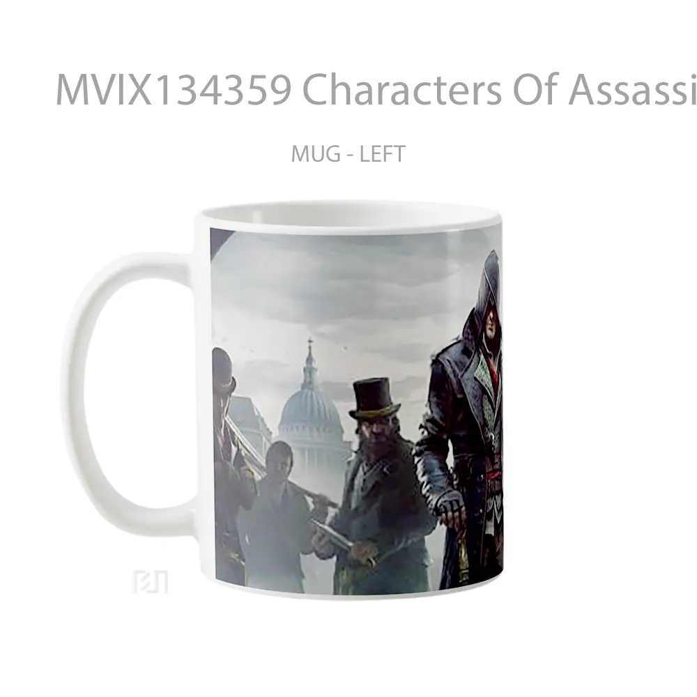 Mug Characters Of Assassins Creed Syndicate Cangkir Gamer - All-side / Desain