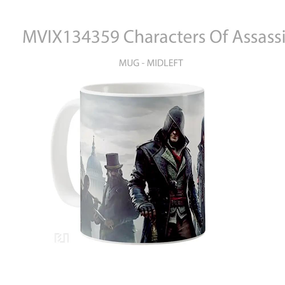 Mug Characters Of Assassins Creed Syndicate Cangkir Gamer - All-side / Desain