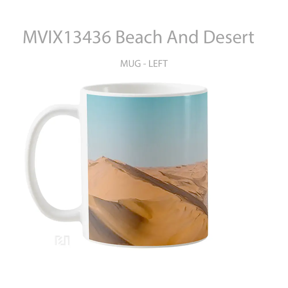 Mug Beach And Desert Gelas Pemandangan Alam - All-side / Desain