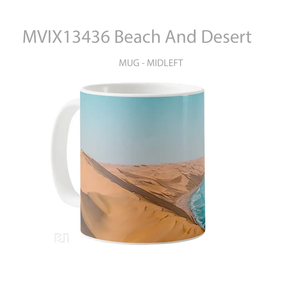 Mug Beach And Desert Gelas Pemandangan Alam - All-side / Desain