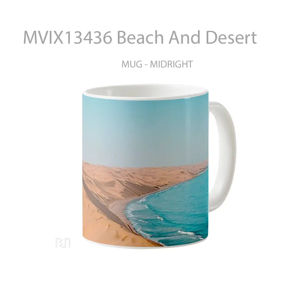 Mug Beach And Desert Gelas Pemandangan Alam - All-side / Desain