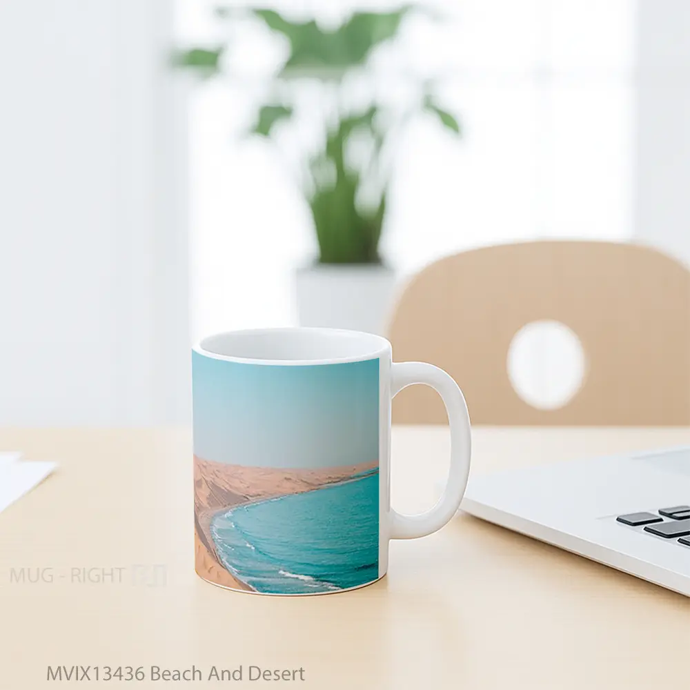 Mug Beach And Desert Gelas Pemandangan Alam - All-side / Desain