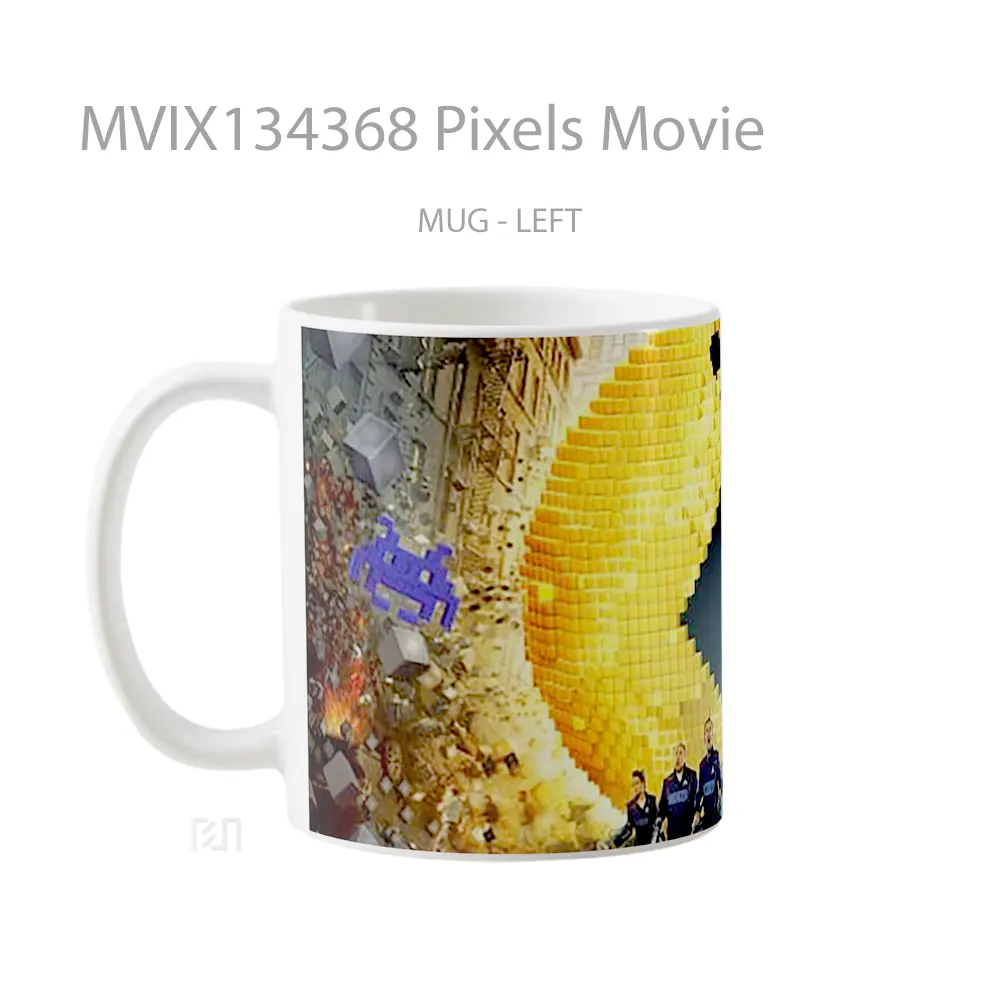 Mug Pixels Movie Gelas Keramik Unik - All-side / Desain