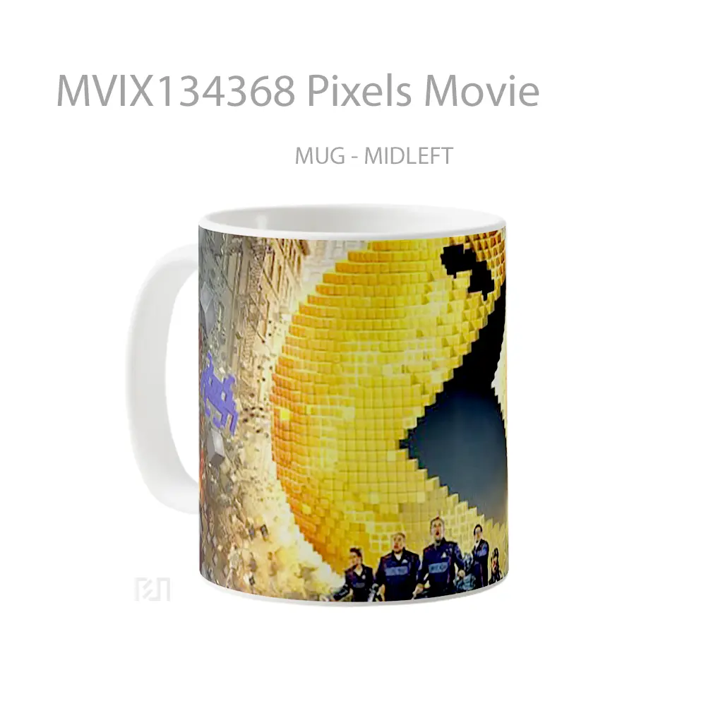 Mug Pixels Movie Gelas Keramik Unik - All-side / Desain