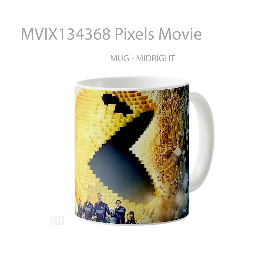 Mug Pixels Movie Gelas Keramik Unik - All-side / Desain