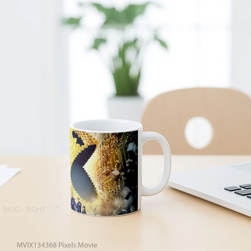 Mug Pixels Movie Gelas Keramik Unik - All-side / Desain