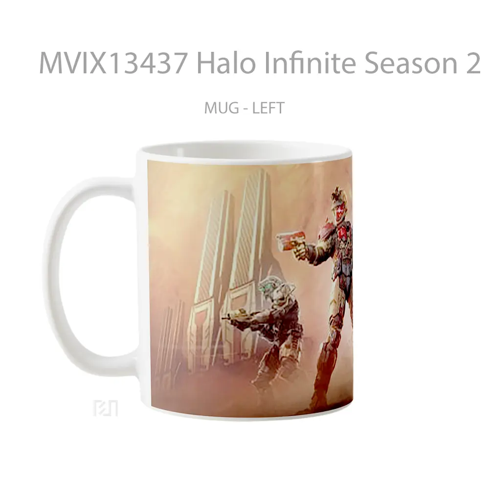 Mug Halo Infinite Season 2 Lone Wolves Cangkir Gamer - All-side / Desain