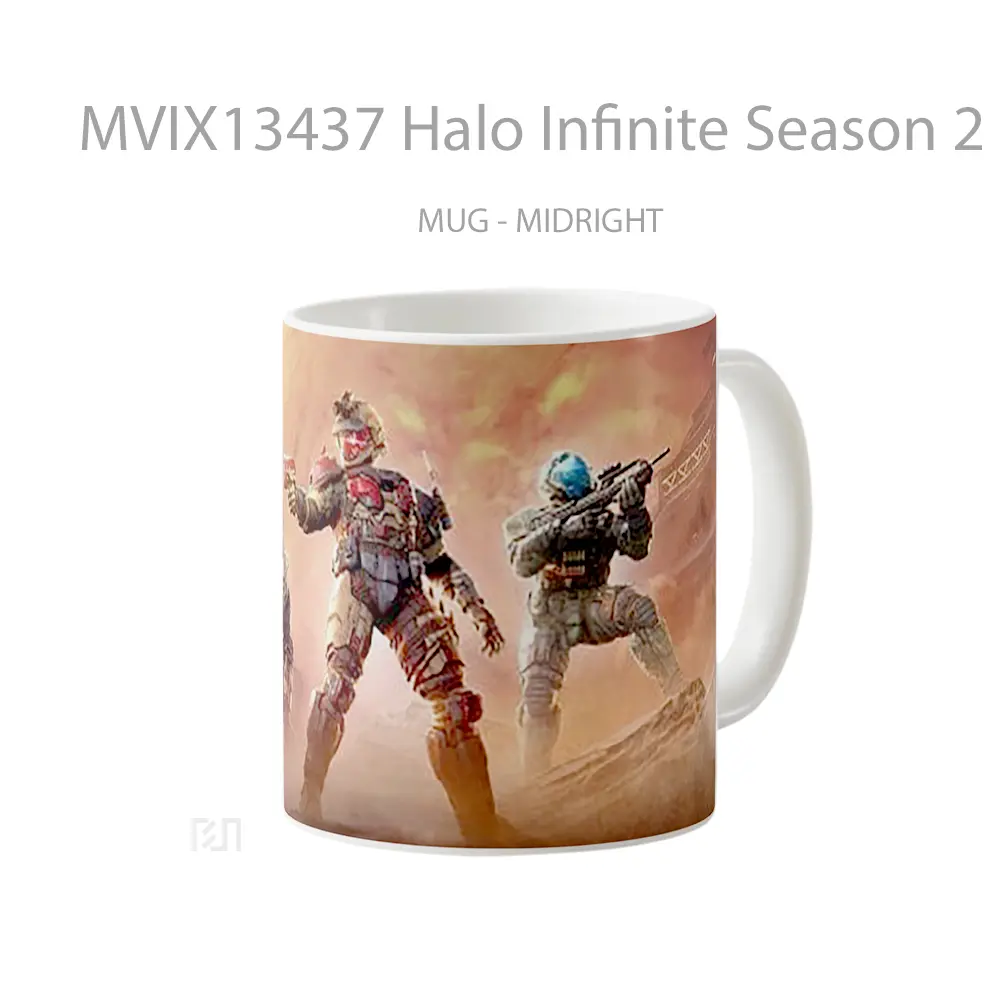 Mug Halo Infinite Season 2 Lone Wolves Cangkir Gamer - All-side / Desain