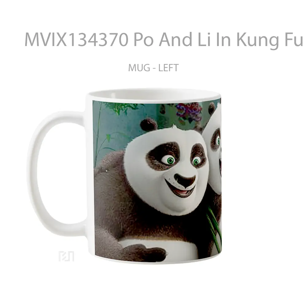 Mug Po And Li In Kung Fu Panda 3 Gelas Hewan Lucu - All-side / Desain