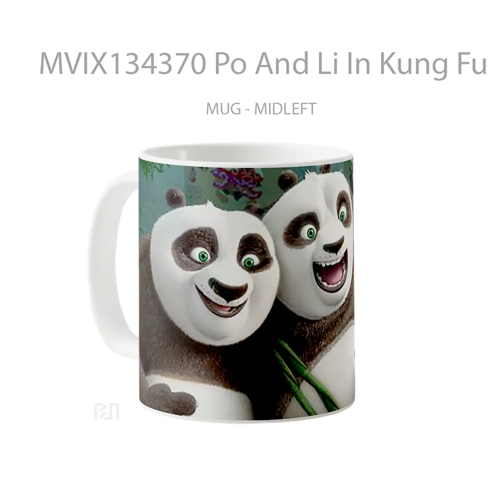 Mug Po And Li In Kung Fu Panda 3 Gelas Hewan Lucu - All-side / Desain